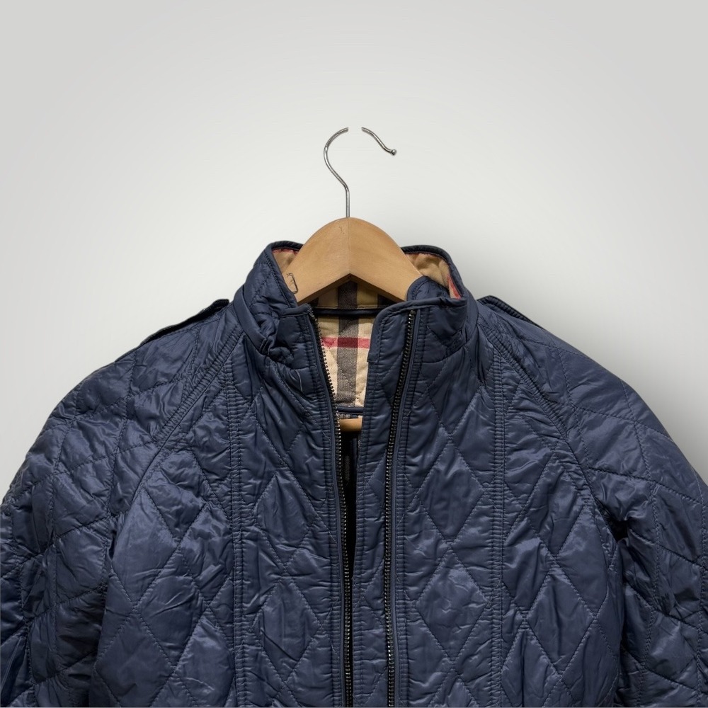 Burberry Navy Quilted Kids Jacket - Picture 2 of 11